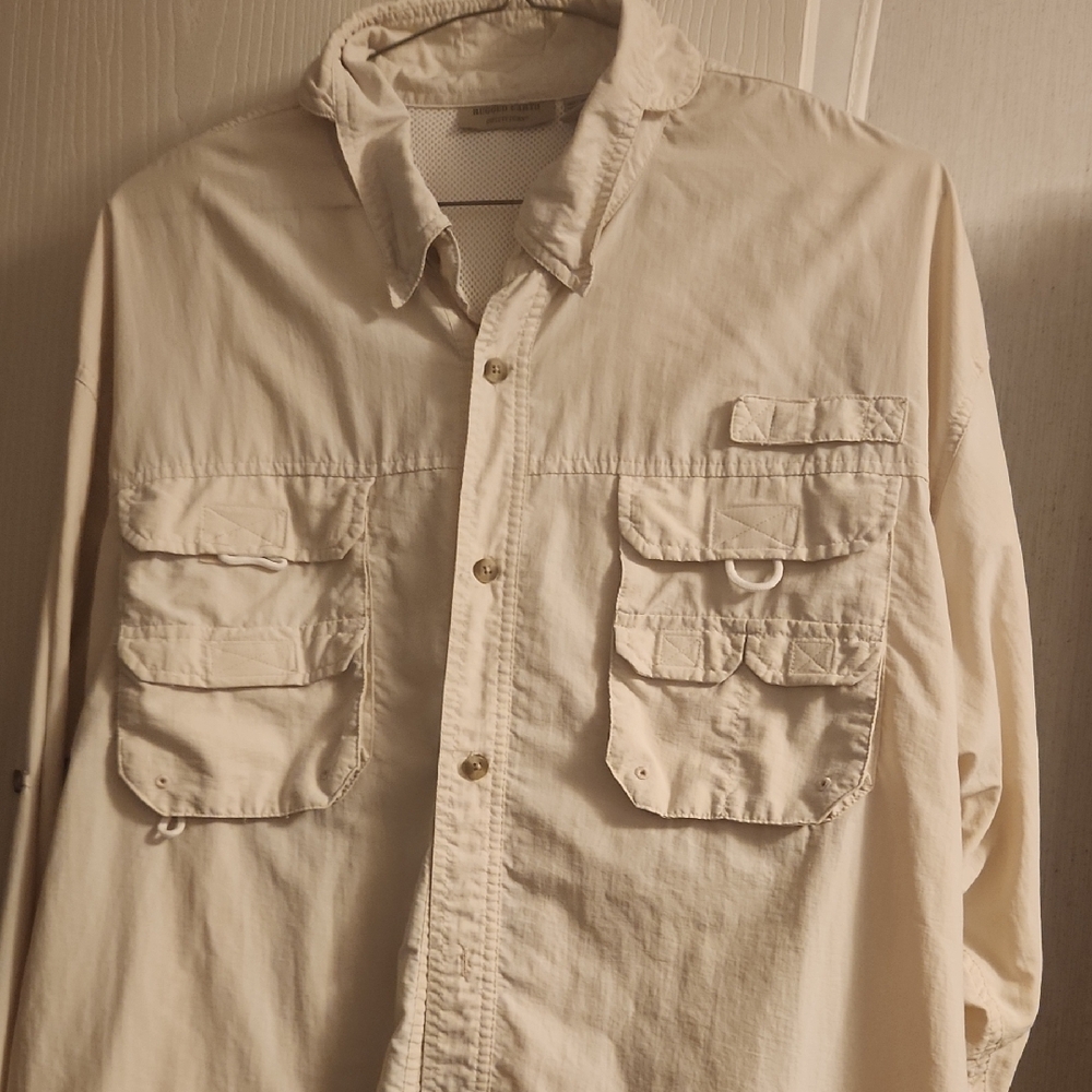 Rugged Earth Outfitters Men's Button Down Shirt - Fishing, Camping, Hiking, Etc